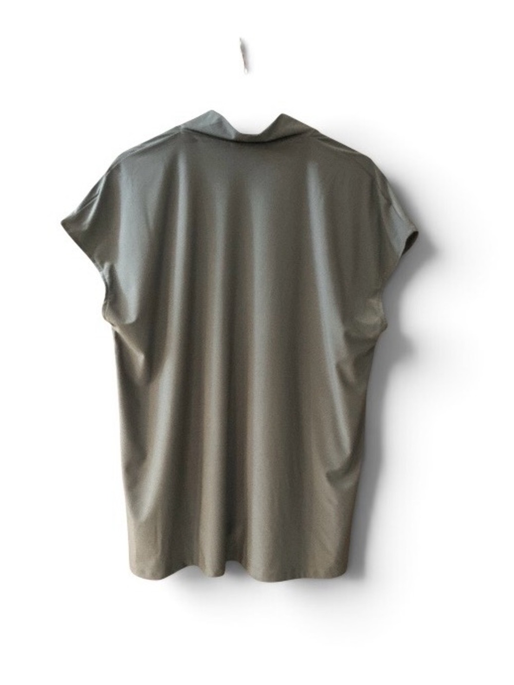 Buffalo David Bitton Gray Crewneck Cap Sleeve Blouse - Picture 2 of 10